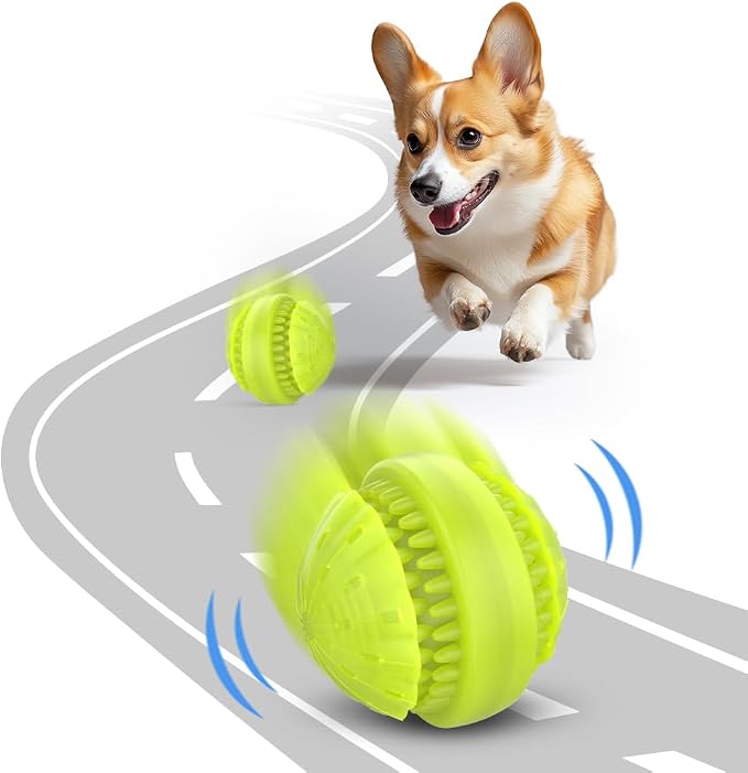 Eco-Friendly Rechargeable LED Dog Chew Toy Ball – Waterproof, Durable Silicone, Interactive Light-Up Design for Pets