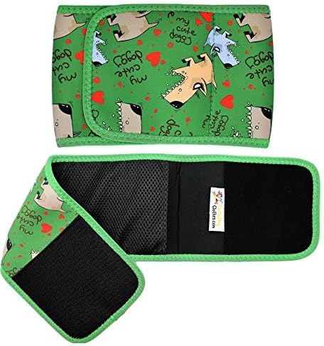 Dog Diaper for Male Belly Band Neoprene Reusable Washable for Small and Big Large Dogs Puppy (Green Dog, XXXL: Waist 25" - 28")