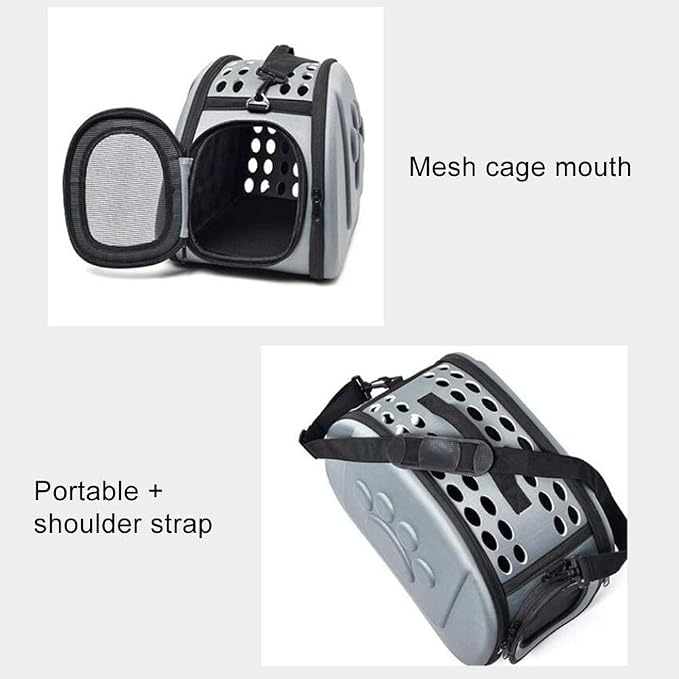 OLOTU Pet Backpack Multi-Entry Cat Carrier, Folding Portable Soft Side Pet Carrier, Cat Backpack Carrier for Travel/Hiking/Outdoor, Black Spacious