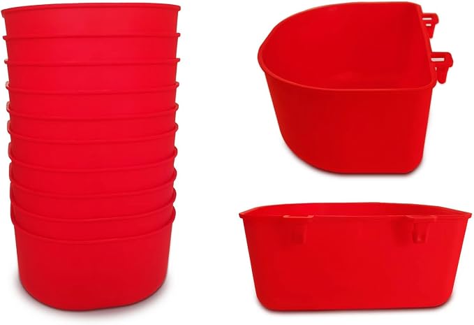 10 Pcs 25 fl.oz Durable Pet Feeder Bowls for Bird, Hamster, Rabbit, Chicken, Cat, Dog