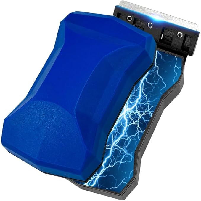 Magnetic Fish Tank Glass Cleaner, Dual-Blades Algae Scraper Glass Cleaner Scrubber with 2 Detachable Scrapers, Double Side Floating Magnetic Brush for 0.6-0.8 Inch Thick Glass Aquariums Tank, Size L
