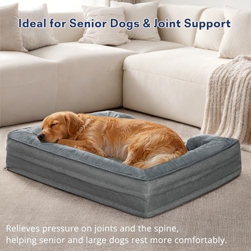 3 Step Beige Pet Stairs & Dog Bed Large Size Dog