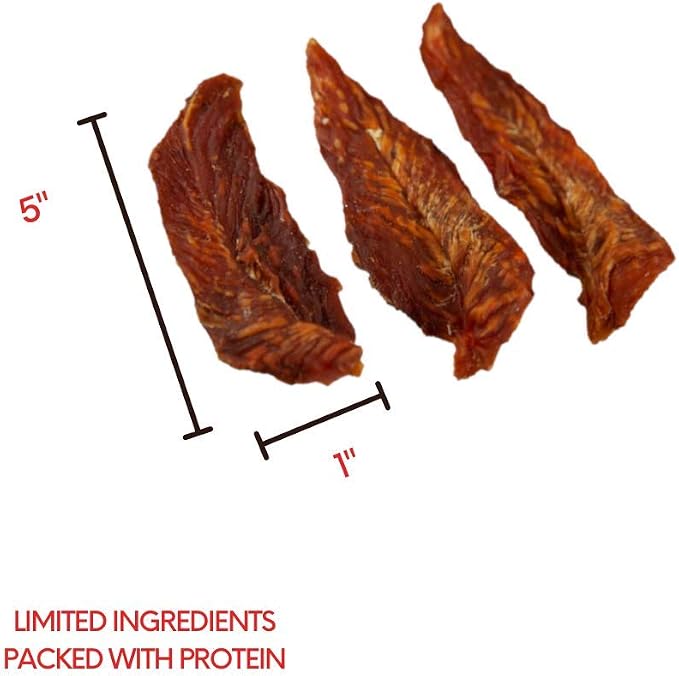 Hillside Farms Natural-Cut Chicken Jerky Dog Treats, Premium Grain-Free Dog Jerky for All Breeds & Sizes, 2-Pound Bag