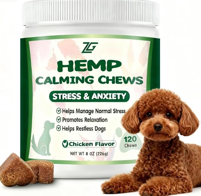 Calming Chews for Dogs - Dog Calming Treats Helps with Dog Anxiеty Rеlief, Separation, Strеss, Barking, Fireworks, Travel, Composure - Natural Dog Supplements 180 Soft Chews