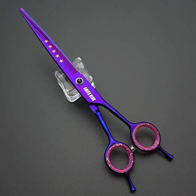 7.0 inches Professional Dog Grooming Scissors Set Straight & thinning & Curved & chunkers & comb 5pcs in 1 Set for left-handed & right handed