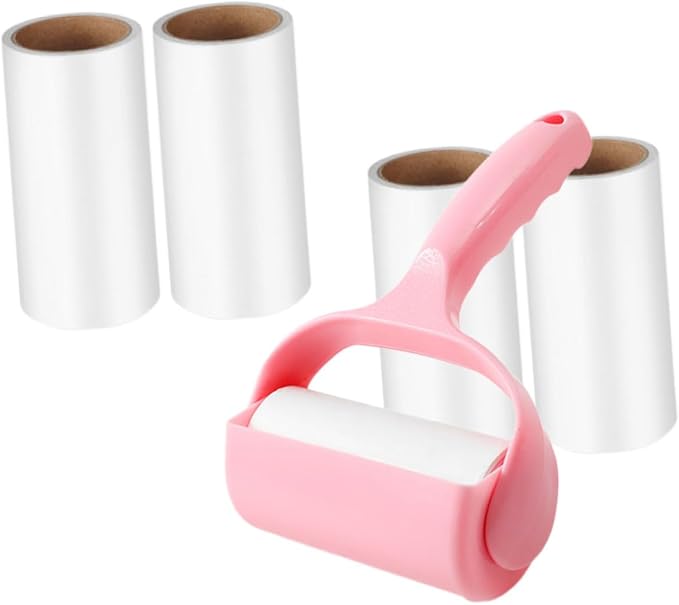 5 Sets Pet Hair for Couch Furniture Sticky Lint Roller Brush for Dog Cat Hair Removal Portable Cleaning Roller for Lint and Fluff