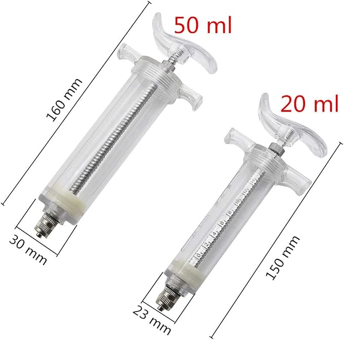 PONLEE Bird Feeding Syringe Manual Feeding Rearing Gavage Curved Needle Medication Tube 20ML