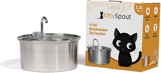 KittySpout Cat Water Fountain Filters for 108oz/3.2L… (6 Month Supply: 12 Filters & 12 Sponges)