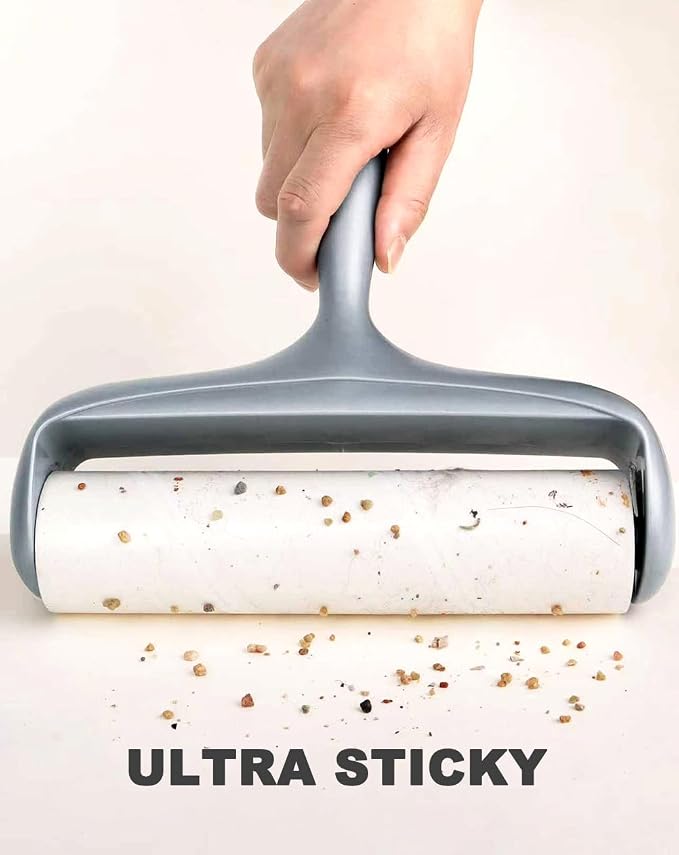 50% Stickier Large Surface Roller Refill for Scotch-Brite Large Lint Roller 8 inch Extra Sticky 60 Sheets per Refill, Pack of 6, 360 Sheets Total, Works Great On Pet Hair