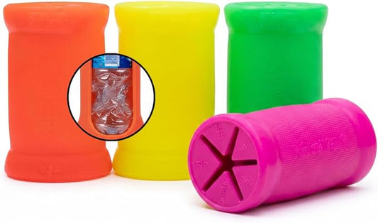 Ruff Dawg Crinkit Medium 5.5” (1 PC) – Rubber Crunch Dog Toy with Replaceable Bottle – Interactive Chew for Small to Medium Dogs – Made in USA – Assorted Neon Colors