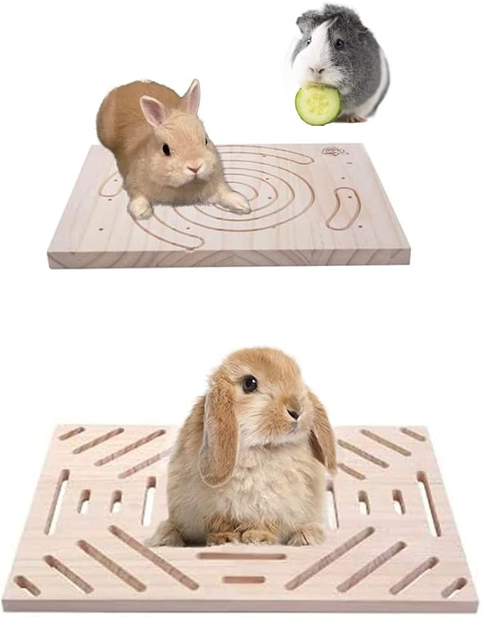 Litewoo Rabbit Scratching Board Molar Chew Toy Cage Mat Board for Rabbit Chinchilla Ferrets Guinea Pig Squirrel Hamster...