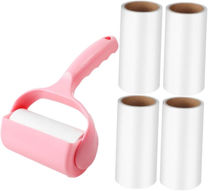 Beaupretty 3sets Portable Pet Lint Roller Hair Remover for Clothes Furniture and Carpets Reusable Sticky Lint Remover Includes Dust Cover and Handle