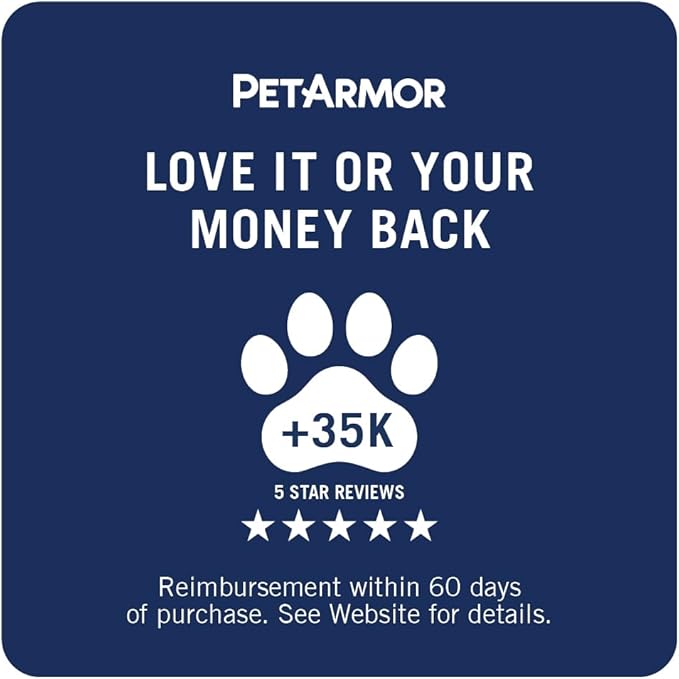 PetArmor CAPACTION (nitenpyram) Oral Flea Treatment for Dogs, Fast Acting Tablets Start Killing in 30 Minutes, Small Dog Flea Treatment 2-25 lbs, 6 Doses