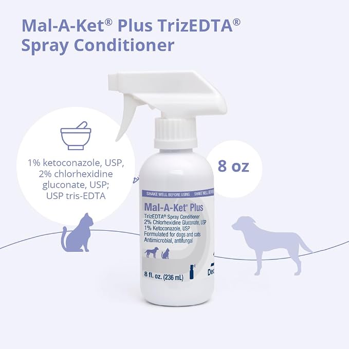 Mal-A-Ket Plus TrizEDTA Spray Conditioner for Dogs and Cats, 8 oz