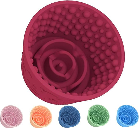 Dog Lick Bowl,Anxiety Relief Non-Slip Silicone Treat Bowl,Durable Anti-Choking Long-Lasting Enrichment Slow Feeder Licking Mat for Small Medium Large Breed,Freezable BPA Free Silicone Dishwasher Safe