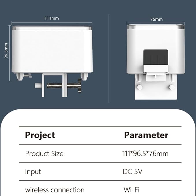 Geevorks WiFi Fish Feeder Automatic Dispenser,Automatic Fish Feeder for Aquarium,Intelligent,Precise Food Distribution,with App Control Timer USB Powered,for Diameter Less Than 4mm Food