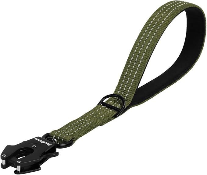 PetBonus Heavy Duty 12 Inch Short Dog Leash and 2-Pack Large Silicone Collapsible Dog Bowls