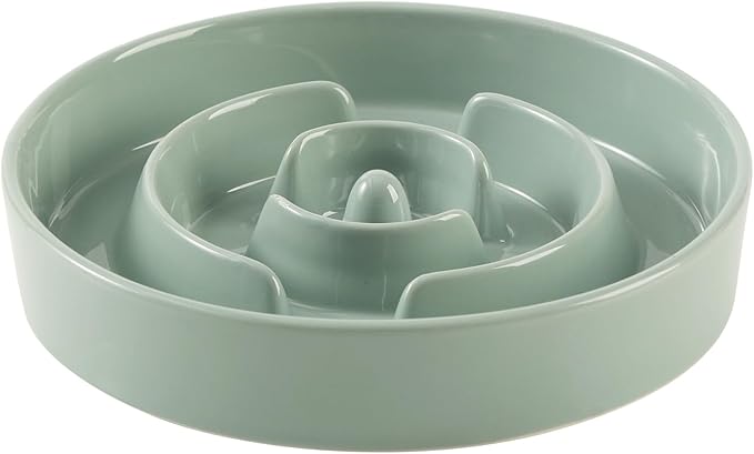 Havniva Ceramic Slow Feeder Dog Bowls, 3.2 Cups Dog Bowl Slow Feeding for Medium and Large Breed, 9.5inch Puzzle Dog Food Bowl Slow Feeder Non-Slip Anti-Gulping and Anti-Choking Reduces Bloating