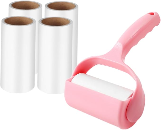 Beaupretty 5sets Portable Pet Lint Roller Hair for Clothes Furniture and Bedding Lightweight and Convenient Cleaning Tool Cover and Dust Cap for Dog and Cat Hair Removal