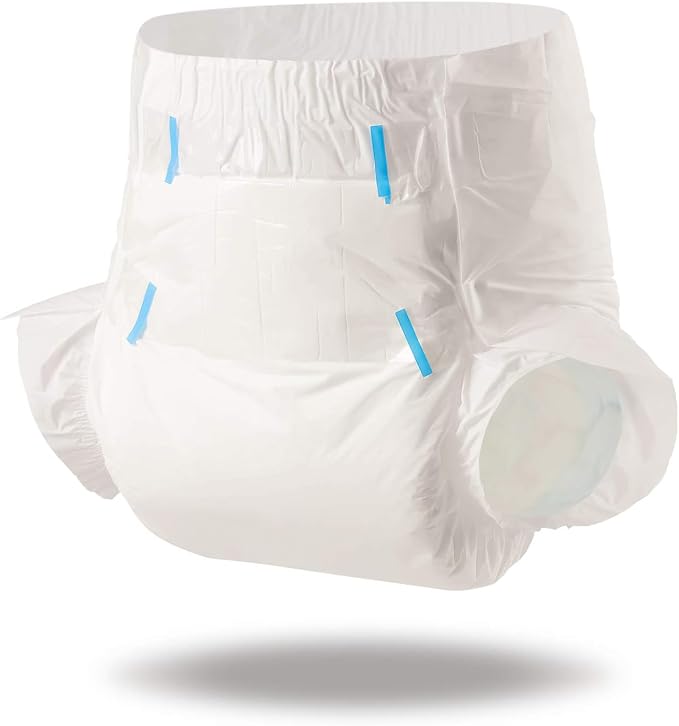 CutiePlusU Disposable Diaper Protective Underwear Absorbent Briefs Dry Surface- White 10 Pieces (Medium 28"-38")
