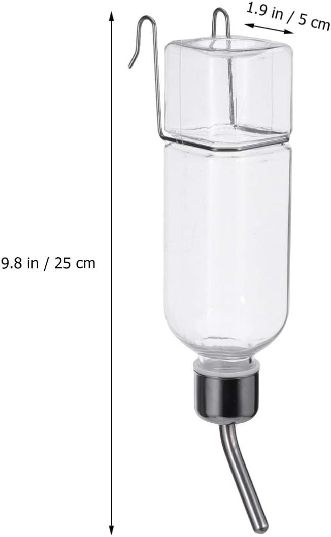 Balacoo Hanging Automatic Water Dispenser 500 ml Leak-Proof ABS Bottle for Cage & Travel, No-Drip Gravity Feeder for Rabbits, Cats, Birds