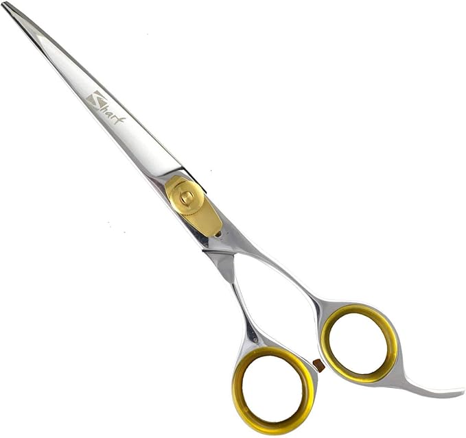 Sharf Gold Touch Grooming Pet Shear, 6.5 Inch Curved Scissors, Use Curved Shears for Cat Shears and Dog Shears Or Any Breed Trimming Cuts