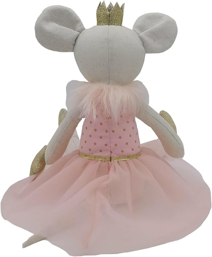 Princess Mouse Stuffed Animals,15.7" Pink Rat Plushies with Lace Skirt,Cute Stuffed Animal for Girls As Birthday