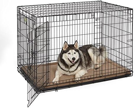 MidWest Homes for Pets XL QuietTime Taupe Micro Terry Pet Bed, Ultra-Soft & Cushioned Crate Pad for 48-inch Crates, Machine Washable
