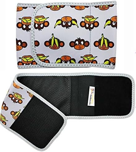 Dog Diaper for Male Belly Band Neoprene Reusable Washable for Small and Big Large Dogs Puppy (Gray Monkey, L: Waist 15" - 18")