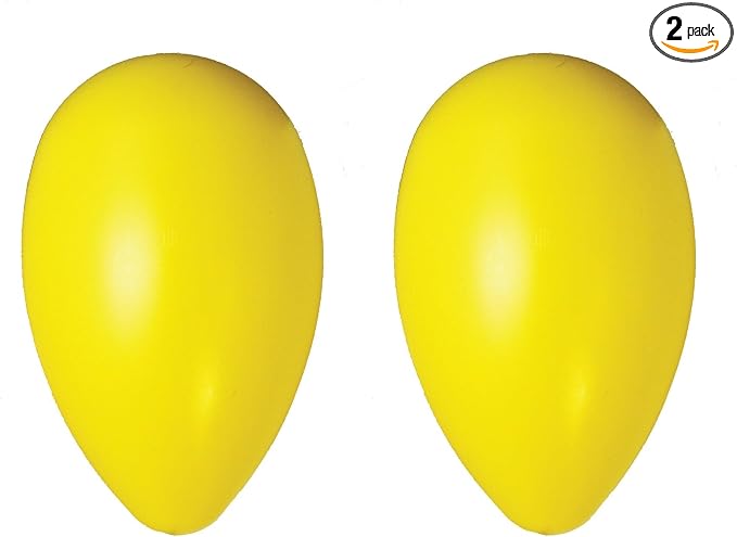 Jolly Pets Jolly Egg Dog Toy, 8 Inches/Medium, Yellow (Pack of 2)