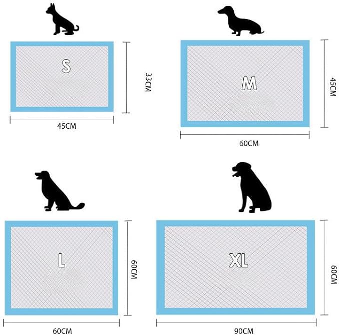 Extra Large Dog Pee Pads 22x34 100 Count - 5 Layer Leak-Proof Absorbent Puppy Training Pads,Quick Dry Disposable Potty Pads for Dogs,Cats,Rabbits,Heavy Duty Water-Locking Piddle Pads,Blue & White