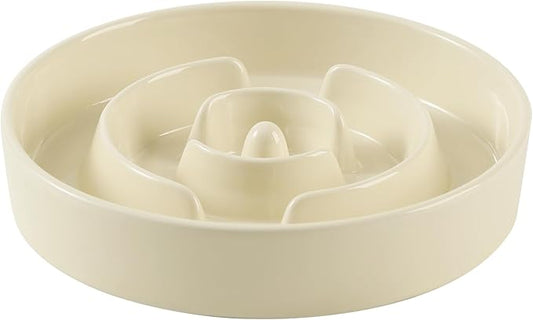 Havniva Ceramic Slow Feeder Dog Bowls, 1.6 Cups Dog Bowl Slow Feeding for Medium Breed, 8.2inch Puzzle Dog Food Bowl Slow Feeder Non-Slip Anti-Gulping and Anti-Choking Reduces Bloating
