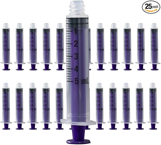 Vesco Medical ENFit Standard Tip Syringes, 5ml (Pack of 25)