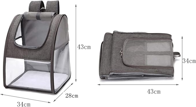 OLOTU Pet Backpack Lightweight Portable Cat Backpack, Airline Approved Collapsible Dog Backpack Carrier, Cat Carrier with Ventilated Design Spacious
