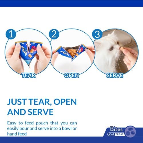 INABA Churu Fun Bites for Cats, Soft & Chewy Baked Chicken Wrapped Filled Cat Treats with Taurine, 0.42 Ounces Each Tetra, 9 Tetras (3 per Bag), Tuna with Cheese Recipe
