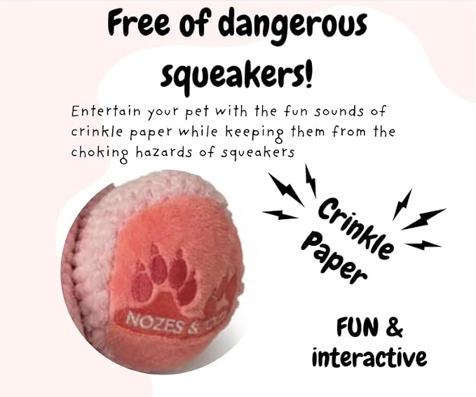 NOZES & TOZES Plush Pig Dog Toy | Dog stuffies for Large Dogs Dog Enrichment Toys for Large Dogs | Dog Toys Without Squeakers- Pink