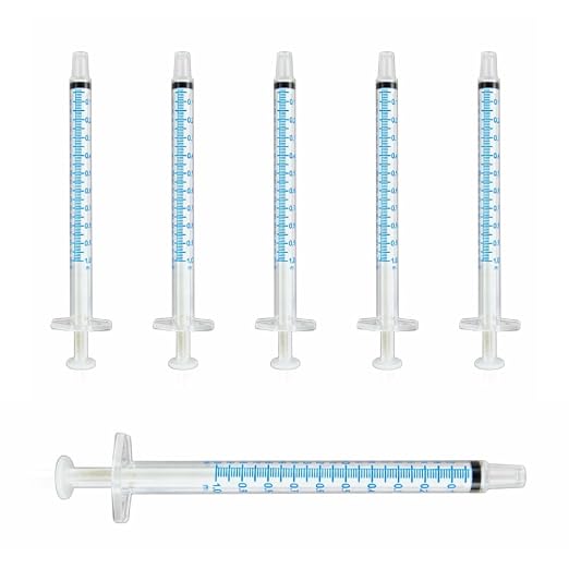 Elimedical 1ml Oral Syringe, Slip Tip, Without Needle, for Medication or Liquid Dispension, 1cc (1ml), 100 per Box, Clear, 01PC
