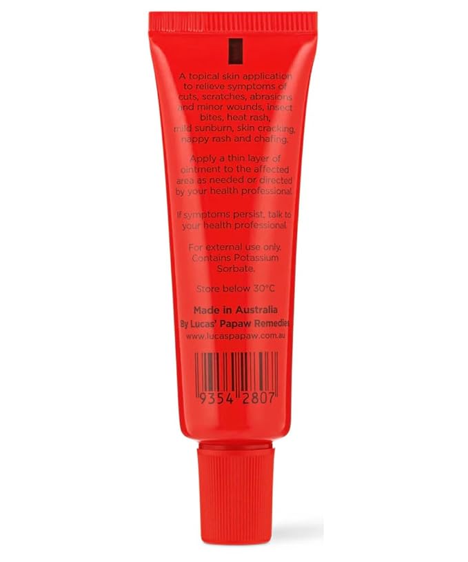 Lucas Papaw Ointment 15g Tubes with Lip Applicator — 4 Pack — Fermented Papaya Lip Balm for Dry, Chapped Lips, Purse Size, Made in Australia