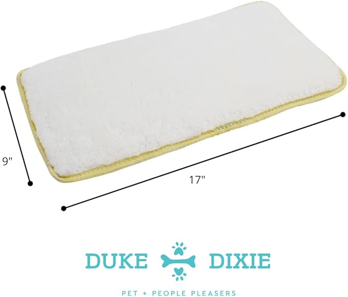 Duke & Dixie Kennel Pads Linner Pack of 2 Soft Replacement Mats Inserts for Pet Travel Carriers & Crate Pet Beds Highly Absorbent Liners for Sleeping & Traveling Washable Mat 2 Pack