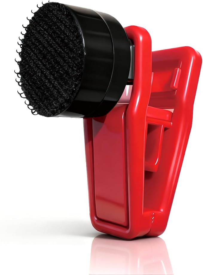 Magnetic Seaweed Feeder Clip, N52 Strong Magnet – Rust-Proof ABS, Wavy Bite Grip for Nori, Replaces Suction Cups, Saltwater Freshwater Tank Accessories up to 0.6" Glass (Red)