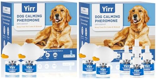 Dog Calming Diffuser, Dog Pheromones Calming Diffuser, Relaxing Pheromone for Dogs Relief Stress Anxiety Reduce Aggression Barking, Help Train Dog to Pee