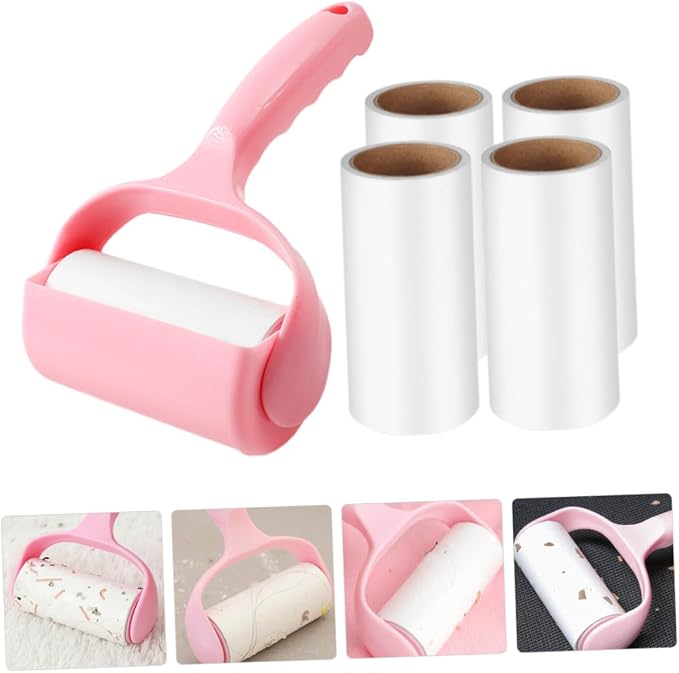 Beaupretty 5sets Portable Pet Lint Roller Hair for Clothes Furniture and Bedding Lightweight and Convenient Cleaning Tool Cover and Dust Cap for Dog and Cat Hair Removal