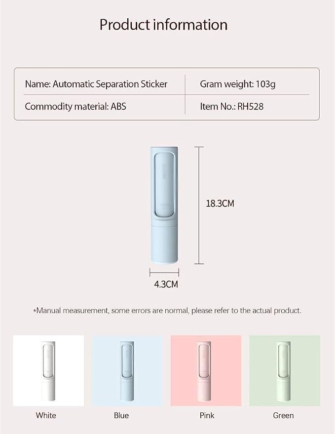 Rotate Clothing Depilator Reusable Lint Rollers Quick Removal Fuzz Dust Electrostatic Remover Brush Pet Hair(Gray)