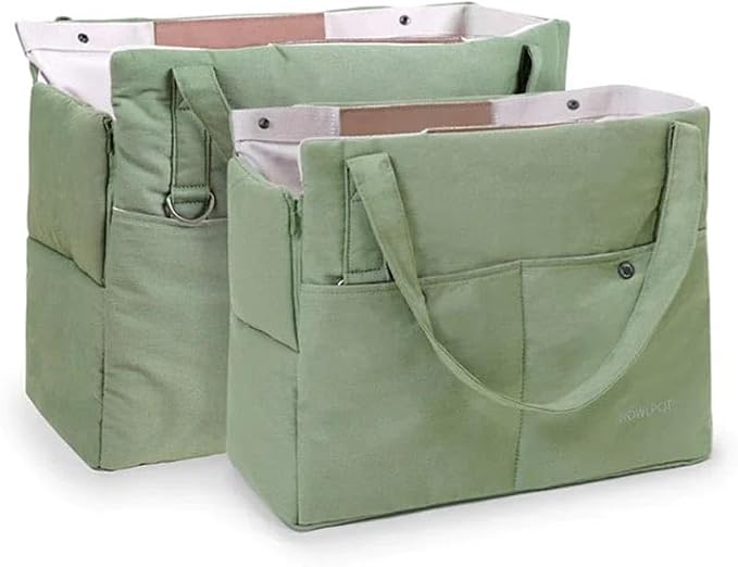 HOWLPOT Day Bag Pet Carrier Dog Puppy Portable Foldable Shoulder Cross Bag Travel Storage Pockets Made in Korea Basil Color (Small)
