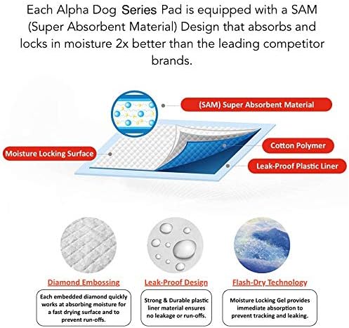 Potty Training Pads Ultra Absorbent Large Pee Pads for Dogs Leak Proof Fast Drying Odor Neutralizer Protect Floors & Carpets (Large (28in x 34in) - 160ct)