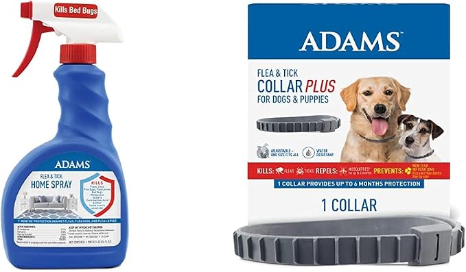 Adams Home Spray + Flea & Tick Dog Collar