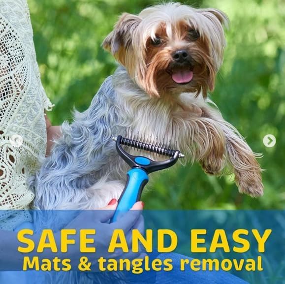 SWZEC acssart pet Grooming Brush Original - Pet Pro Grooming Tool (Blue,X1PCS)