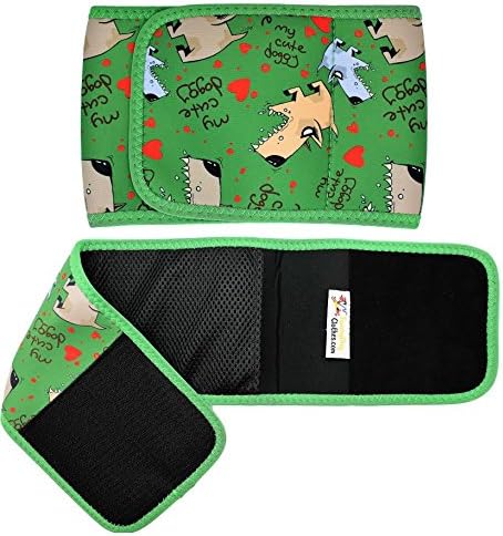 Dog Diaper for Male Belly Band Neoprene Reusable Washable for Small and Big Large Dogs Puppy (Green Dog, S: Waist 10" - 13")
