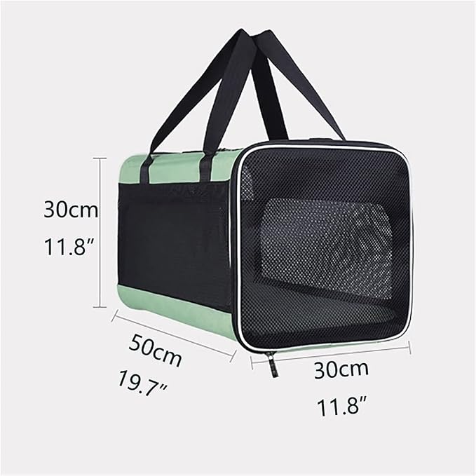 Pet Carrier Adjustable Pet Carrier Bag Breathable Dogs Cats Cage Crate Sterilization Portable Diagonal Pet Bag Car Seat Small Animals Travel Bag (Color : Green)