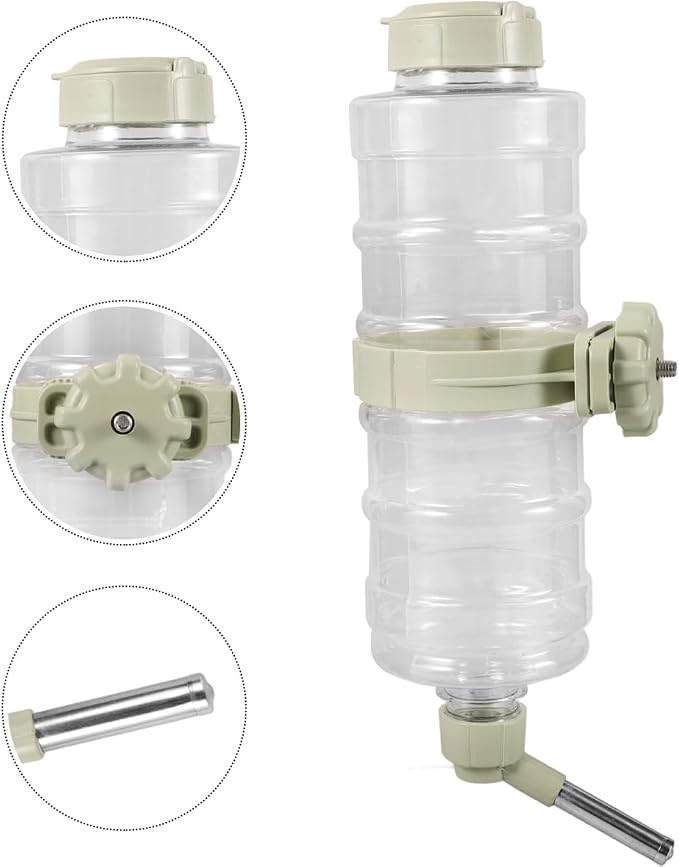 Dog Water Bottle for Crate Cage Small Animals Auto Water Dispenser Leakproof Hanging Pet Waterer 12.20X2.95X2.95In No Drip Feeder